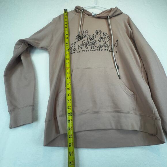 Independent Trading Co. "Easily Distracted By Dogs" Graphic Hoodie Medium Pink - Picture 7 of 7